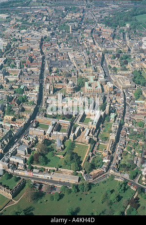 Vista aerea di Oxford da est Foto Stock
