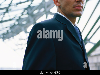 Ritratto di imprenditore, vista parziale Foto Stock