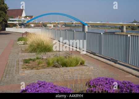 Francoforte (Oder) - Ponte Slubice. Francoforte sull'Oder. Brandeburgo .in Germania. Foto Stock