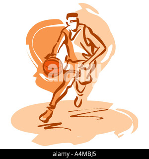 Giocatore di basket Foto Stock