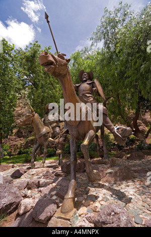 In Guanajuato, una scultura raffigurante Don Chisciotte (Messico). A Guanajuato, scultura représentant Don Quichotte (Mexique). Foto Stock