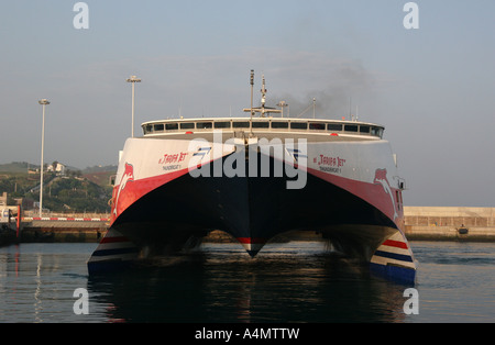 Tangeri, traghetto, Tarifa, Porto, Mare, Cat Foto Stock