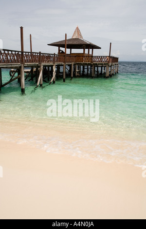 Malaysia Sabah Borneo Sipadan Island Jetty Foto Stock