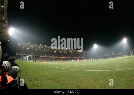 Fotografi e passo lato rivolto verso South Stand in washer durante l'amichevole internazionale windsor park belfast Foto Stock