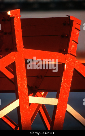 Close up pedalo' rosso nella luce del pomeriggio Natchez sternwheeler Fiume Mississippi New Orleans Foto Stock