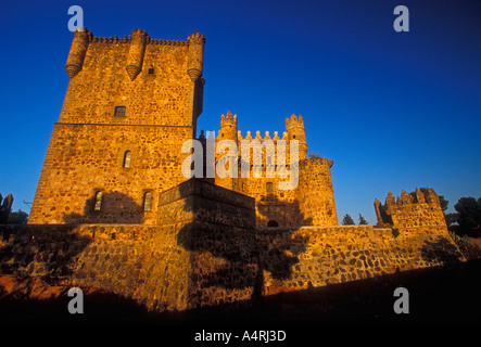 Castello guadamur, Castillo de guadamur, castello del XV secolo, calle Jorge Manrique 8, guadamur, provincia di Toledo, Castilla-la Mancha, in Spagna, Europa Foto Stock