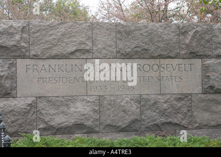 FDR Memorial Ingresso DC di Washington STATI UNITI D'AMERICA Foto Stock