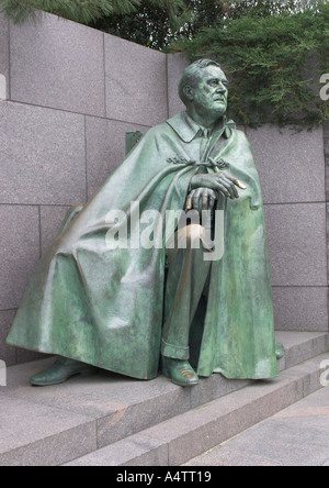 Statua di Franklin Roosevelt a FDR Memorial a Washington DC, Stati Uniti d'America Foto Stock