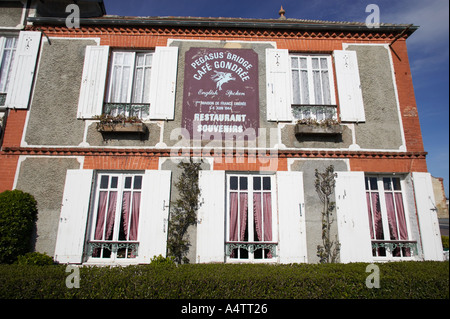 Cafe Gondree al ponte Pegasus Calvados Normandia Francia Foto Stock