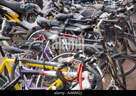 Biciclette in Dublino Irlanda Foto Stock