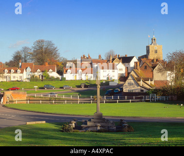 Il villaggio verde a Finchingfield in Essex England Regno Unito Foto Stock