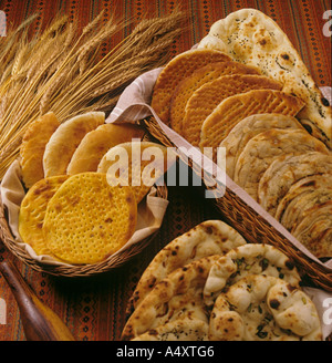 Assortimento di pane indiano Foto Stock