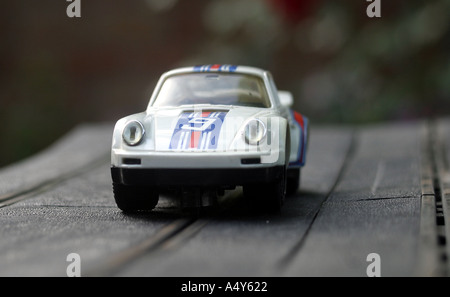 Inizio 1980 s Scalextric auto vintage rare Porsche turbo 935 C 115 Auto White Foto Stock