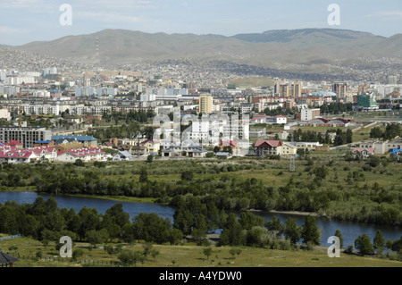 Vista della città di Ulan Bator Mongolia Foto Stock