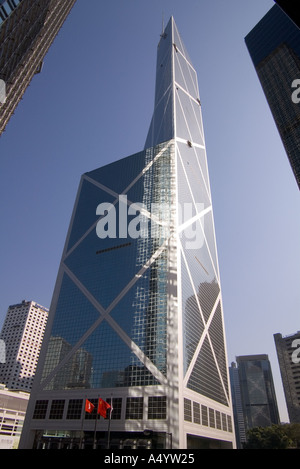 Dh BANCA DI CINA HONG KONG centrale blocco a torre di vetro cinese grattacielo moderno edificio Foto Stock