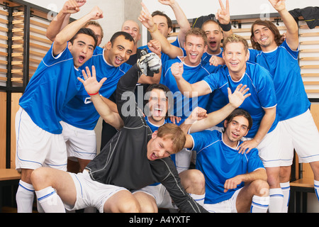 Squadra di calcio Foto Stock