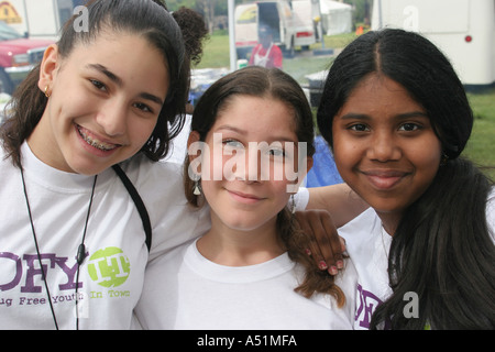 Miami Florida,MetroZoo,Metro Zoo,Drug Free Youth in Town DFYIT club,anti-dipendenza programma organizzazione no profit,teen teen teenage teenager teenager Foto Stock