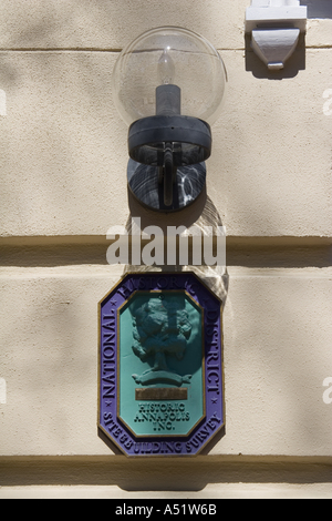 Distretto Storico Nazionale Sito e costruzione di marcatore di indagine sulla casa storica Annapolis Maryland Foto Stock