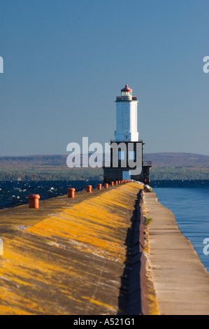 Via navigabile Keweenaw faro sul Lago Superior Keweenaw penisola fiume Portage Michigan Foto Stock