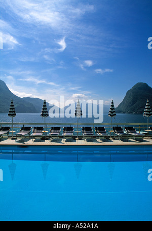 Hotel Lido, Lugano, Ticino, Svizzera Foto Stock