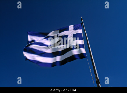 Bandiera Greca, Grecia Foto Stock