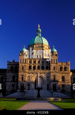 Gli edifici del Parlamento a casa per l Assemblea Legislativa del British Columbia nella città di Victoria sull isola di Vancouver in British Columbia in Canada Foto Stock