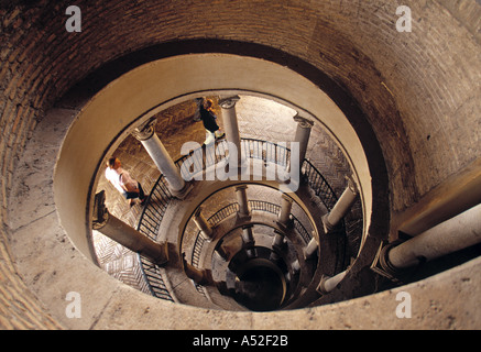 Scala del Bramante, Musei Vaticani, Roma, Italia Foto Stock