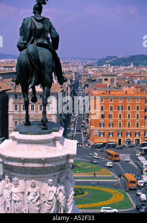 Piazza Venezia, Roma, Italia Foto Stock