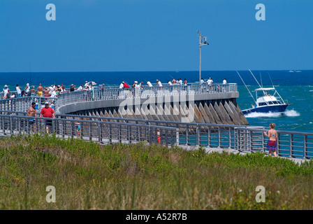 Sebastian Ingresso parco statale di Melbourne Beach in Florida parchi pesca dal molo Foto Stock