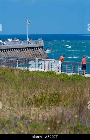 Sebastian Ingresso parco statale di Melbourne Beach in Florida parchi molo di pesca Foto Stock