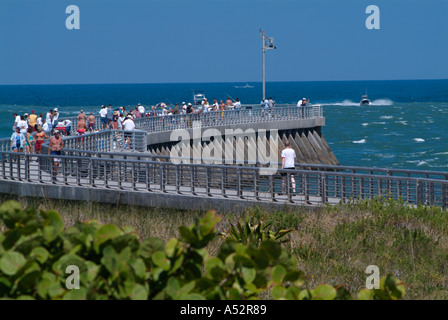 Sebastian Ingresso parco statale di Melbourne Beach in Florida parchi molo di pesca Foto Stock