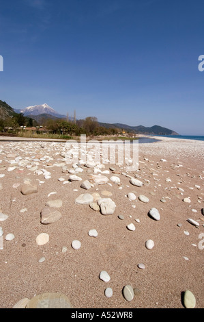 Olympos vicino a Kemer sud della Turchia Antalya Beach di Olympos Cirali Foto Stock