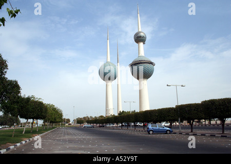 Torri del Kuwait Foto Stock