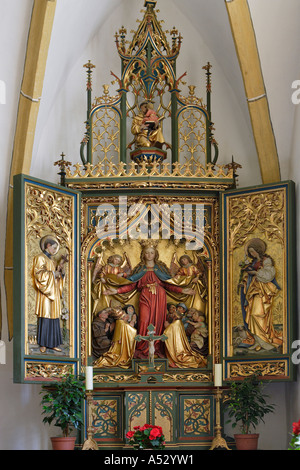 Altare gotico nella chiesa di Heiligenblut Carinzia Austria Foto Stock