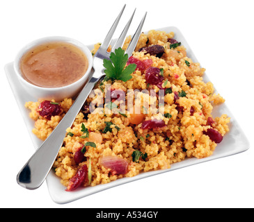 Marocchina COUS COUS SALADWITH VINAIGRETTE fuori taglio Foto Stock