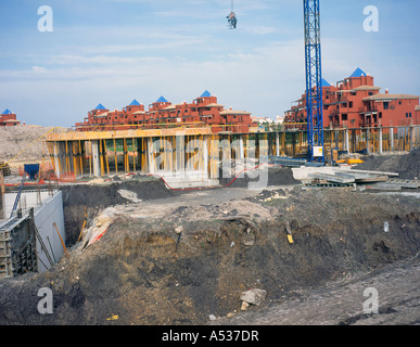 Area di costruzione a urbanizzazione della Ballena tra la città e la spiaggia Provinc cadice andalusia Spagna Europa. Foto di Willy Matheisl Foto Stock