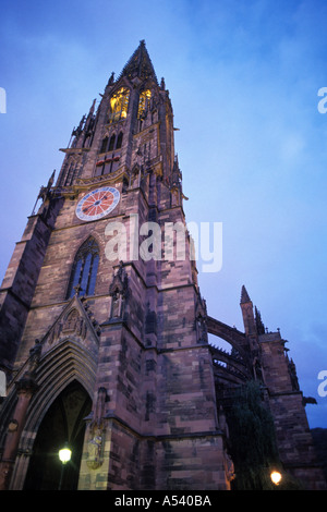 Germany Freiburg Im Breisgau cathedral exterior Foto Stock
