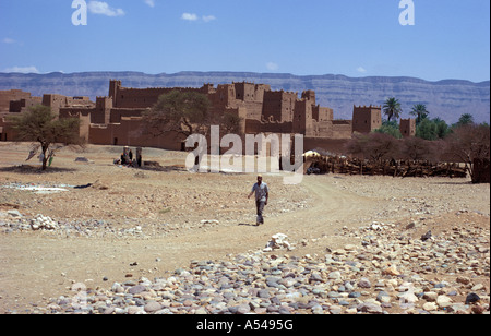 Painet hn1742 3332 Marocco kasbah Valle di Draa zagora paese nazione in via di sviluppo meno sviluppati economicamente emergenti della cultura Foto Stock
