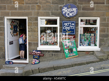 Robin cappe Bay, GBR, 17. Agosto 2005 - un piccolo negozio nel piccolo villaggio Robin cappe Bay. Foto Stock