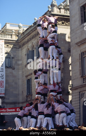 Castellers - Barcelona, Catalunya, Spagna Foto Stock