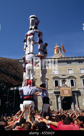 Castellers - Barcelona, Catalunya SPAGNA Foto Stock