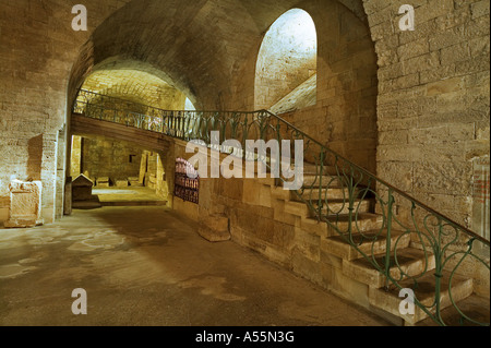 ABBATIAL CRYPT - SAINT GILLES - Gard - Francia Foto Stock