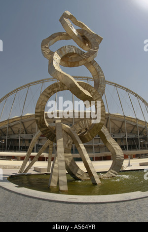 La scultura Asian Games 2006 Doha in Qatar Foto Stock