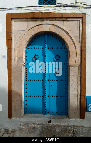 Tradizionale porta Sidi Bou Said, vicino a Tunisi, Tunisia Foto Stock