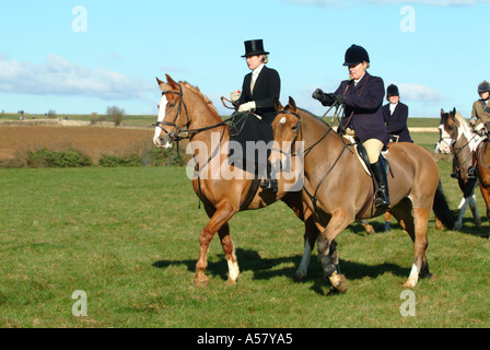 Heythrop suoneria incontro finale nr Chadlington Oxfordshire Foto Stock