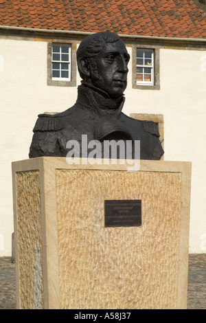 Dh CULROSS FIFE Thomas Cochrane decimo conte di Dundonald ammiraglio della flotta busto Foto Stock