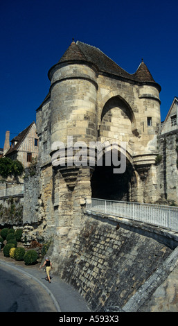 La porta d Ardon gateway cittadina collinare di Laon in Picardia Francia Foto Stock