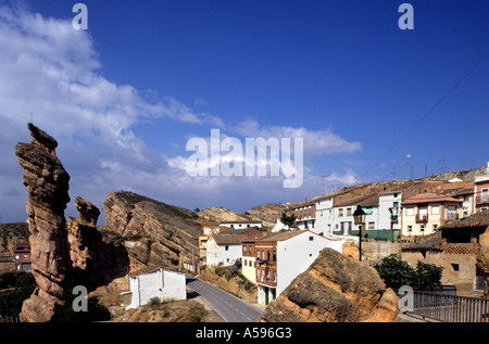 Rioja Autol Spagna Villaggio Spagnolo montagne rocce Foto Stock