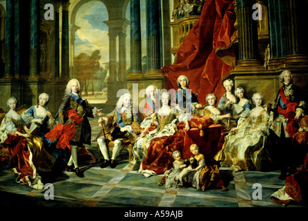 Carlo IV e la famiglia Madrid Spagna Francisco José de Goya y Lucientes Spagna - Spagnolo Foto Stock