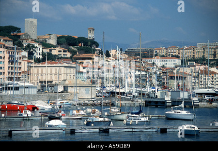 Il porto di Cannes Foto Stock